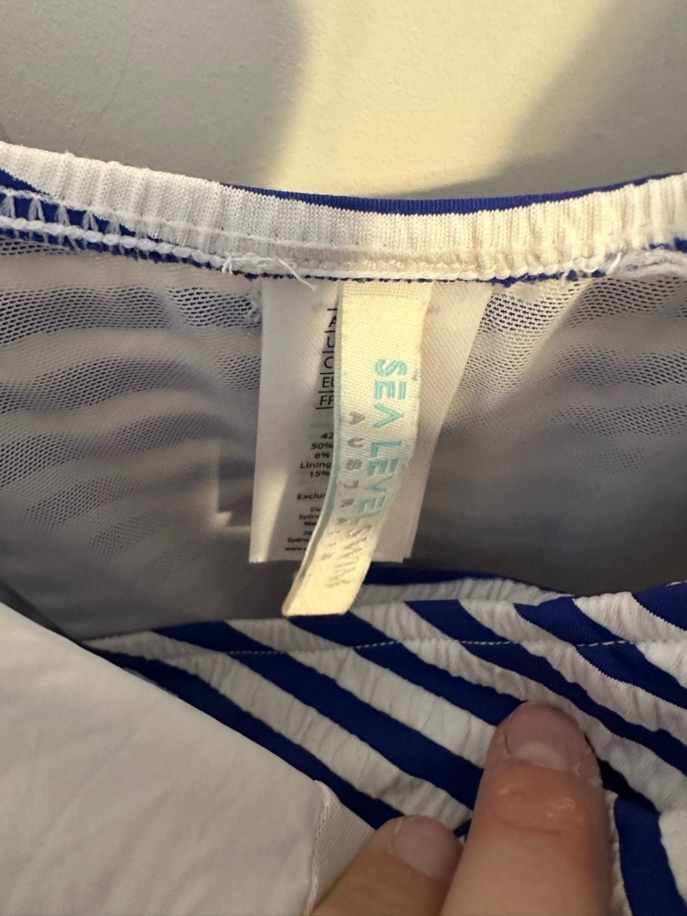 SeaLevel Striped Blue & White One-Piece Swimsuit - Picture 5 of 6